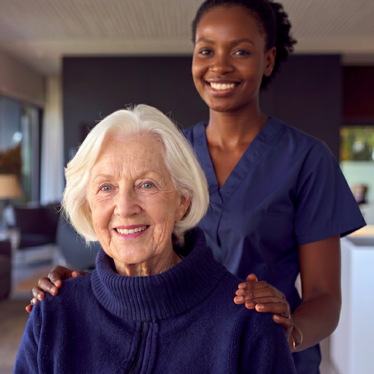 blue nurse & patient SQ