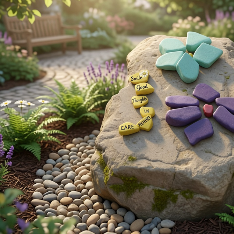 room stones in garden close sq